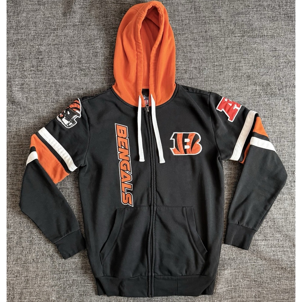 Cincinnati Bengals NFL Full Zip Hoodie Football Fan Men's Size Sm